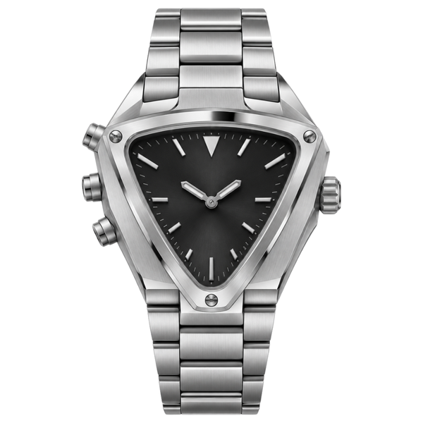 Triangular Shadow Steel Watch