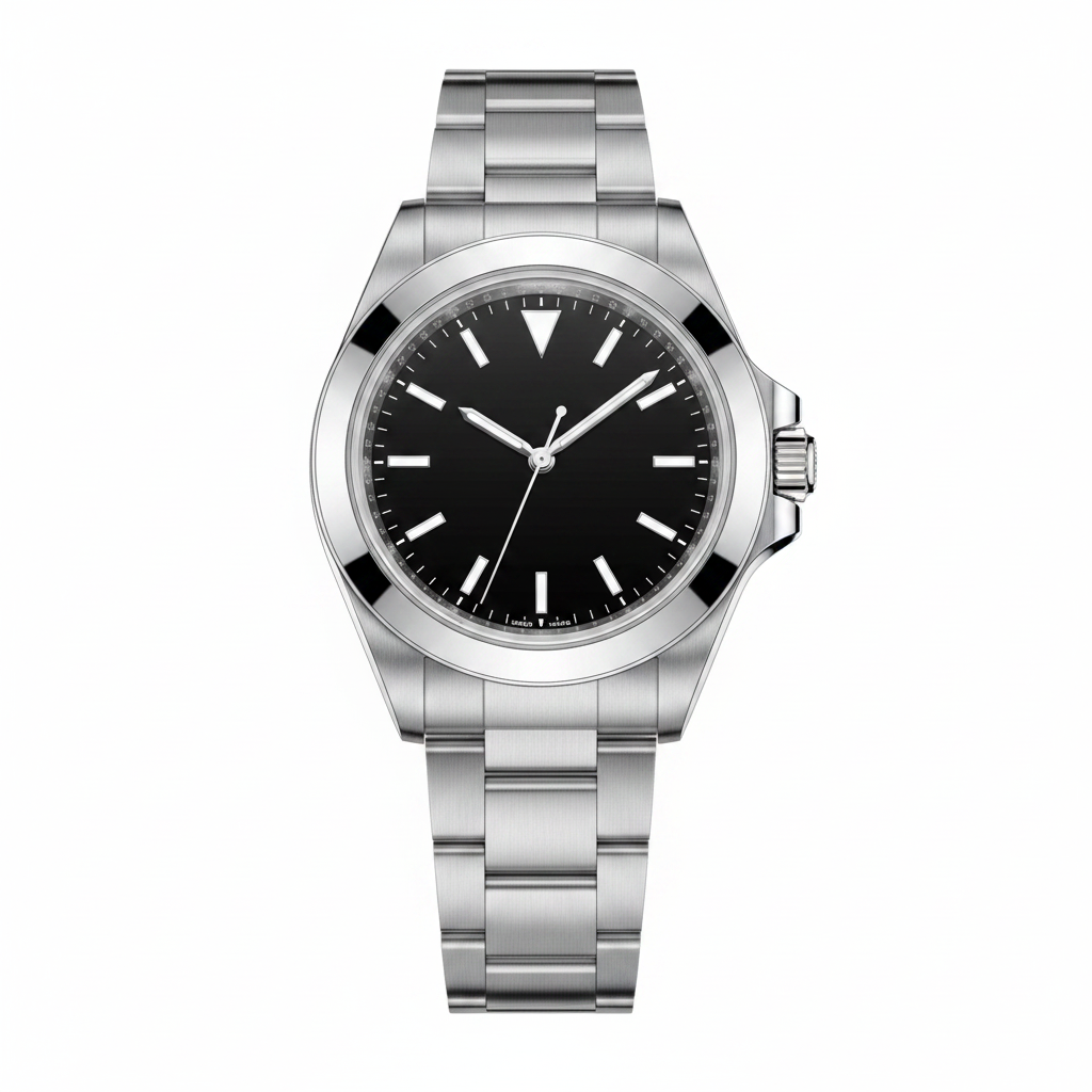 Two-Time Zone Stainless Steel Watch